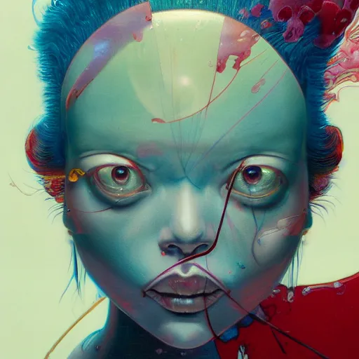 Image similar to prompt : figurative unique portrait soft light painted by james jean and katsuhiro otomo and erik jones, inspired by akira anime, smooth face feature, intricate oil painting, high detail illustration, sharp high detail, manga and anime 1 9 9 9