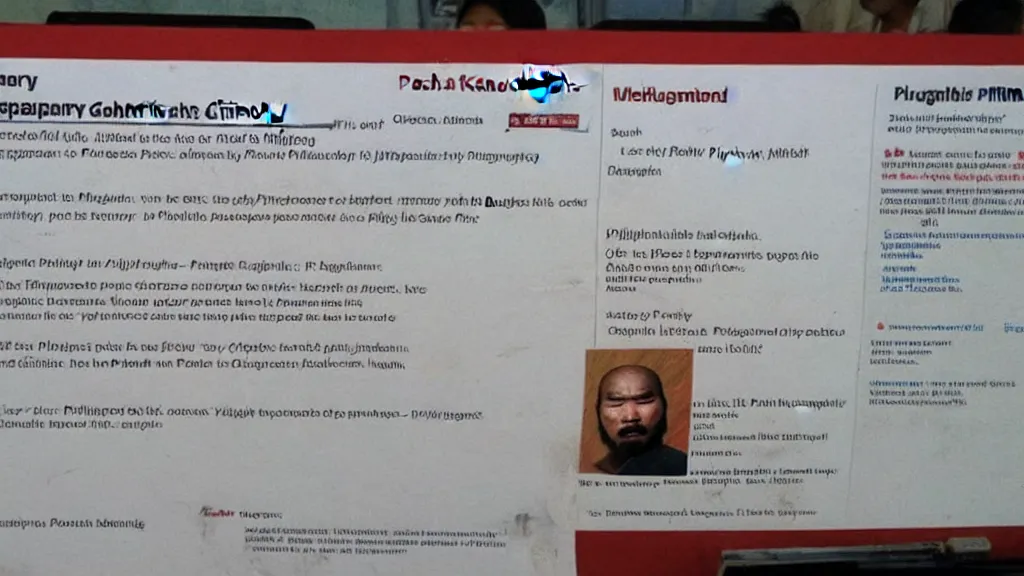 Prompt: A conspiracy about Genghis Kahn being alive in the Philippines, image-filled evidence board