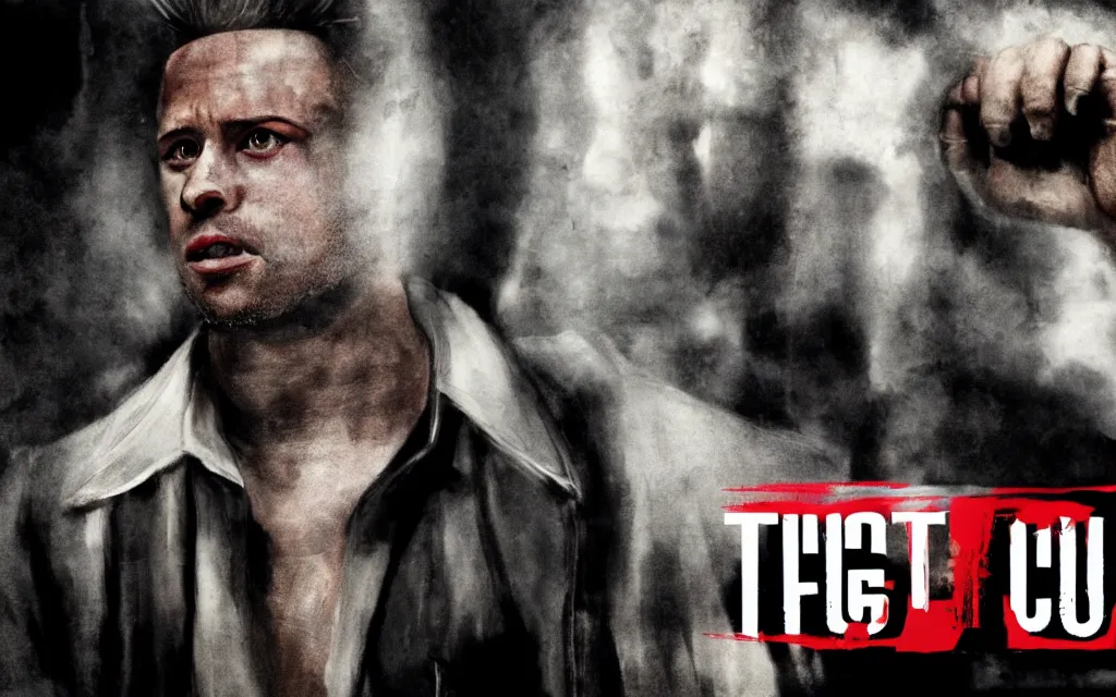 Prompt: fight club tyler durden sigma portrait, album cover, atmospheric, mist, epic, photorealistic, realistic, rule of thirds, extremely detailed, 4 k, 8 k, unreal engine 5 render, rim lighting, rtx, ray traced lighting, shot on 3 5 mm, film grain