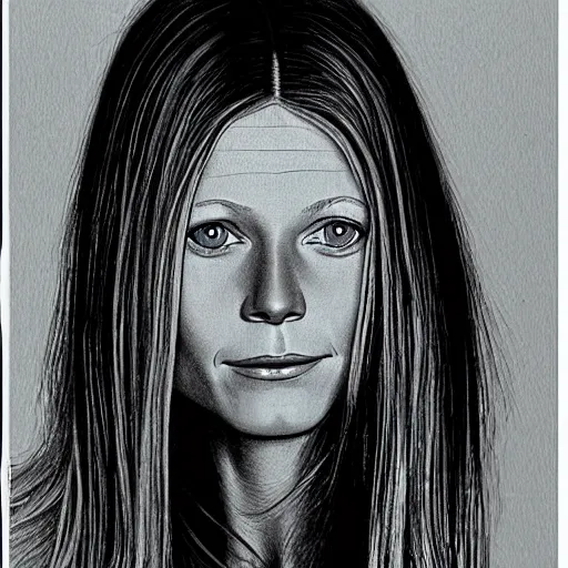 Image similar to “ gwyneth paltrow retro minimalist portrait by jean giraud, art of moebius, sharp, smooth face, comic, 8 k ”