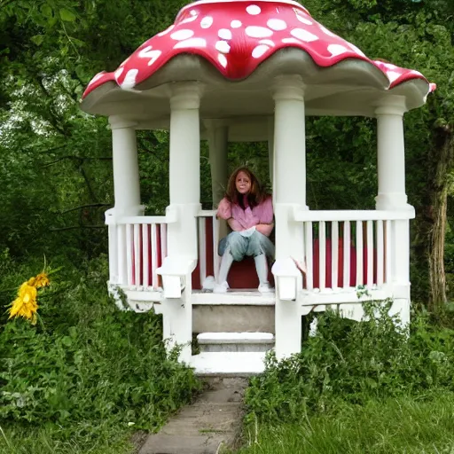 Image similar to bella porch as a bella mushroom