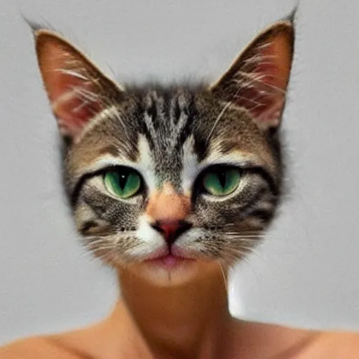 Image similar to cute cat head with snake body