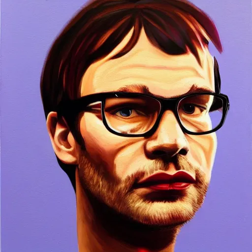 Image similar to jeffrey dahmer by andy warhol, oil painting, ultradetailed, artstation, ultradetailed, pinterest,