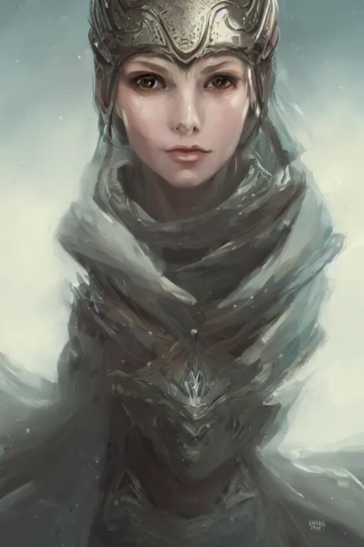 Prompt: head and shoulders portrait of a female high fantasy dnd by wlop