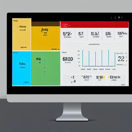 Prompt: Power Bi dashboard, by Kandinsky, photorealism, with volumetric natural light