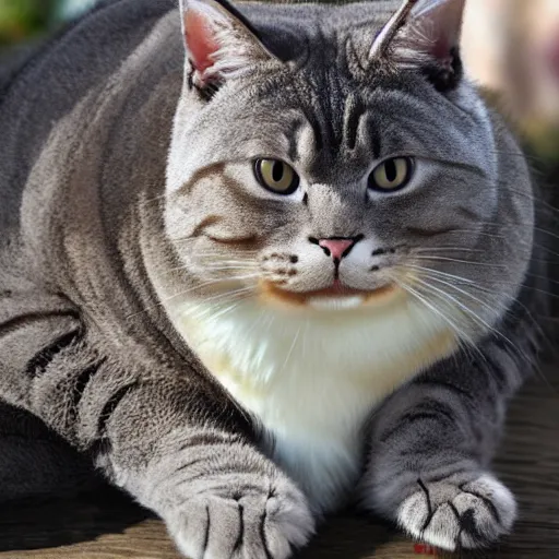 Image similar to big chungus cat, photo, detailed, 4k