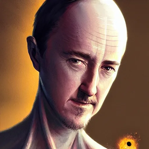 Image similar to edward norton as an egg, concept art by greg rutkowski and artgerm and android jones