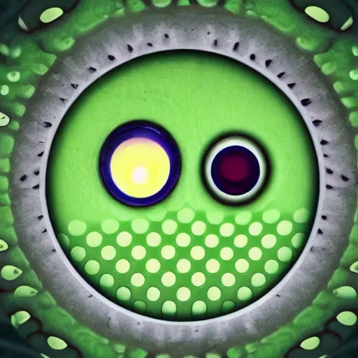Prompt: trypophobia with eyes in the holes