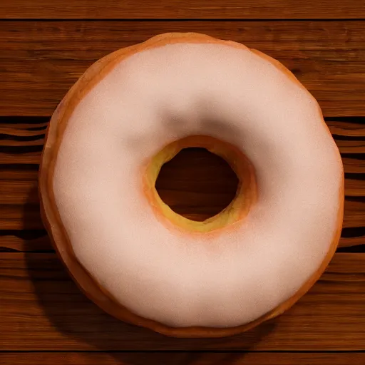 Image similar to 3 d ray traced rendering of a donut. 8 k, subsurface scattering, 4 0 0 0 samples, denoised