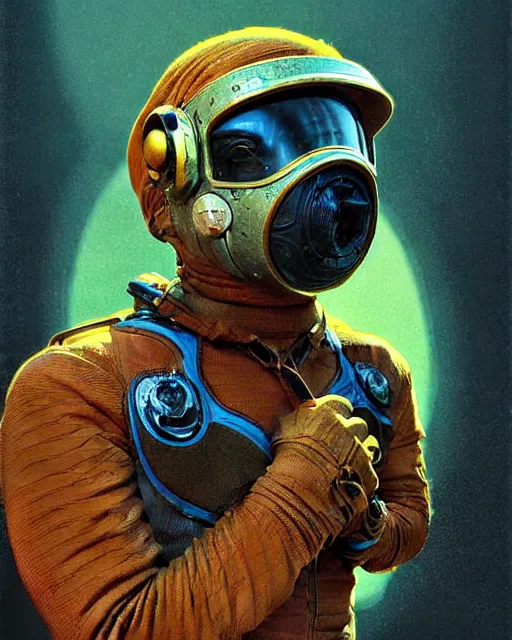 Image similar to cherub overwatch, mask, balaclava, character portrait, portrait, close up, concept art, intricate details, highly detailed, vintage sci - fi poster, retro future, vintage sci - fi art, in the style of chris foss, rodger dean, moebius, michael whelan, and gustave dore