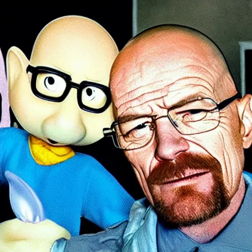 Prompt: Walter White and bugs bunny selfie