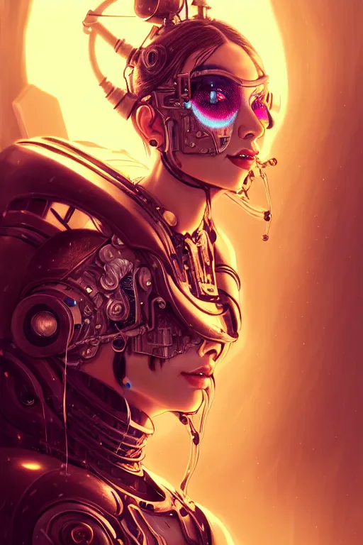 Prompt: soft lustrous asian biotech raver gutter punk gothic cyborg, golden ratio, details, scifi, fantasy, cyberpunk, intricate, decadent, highly detailed, digital painting, octane render, artstation, concept art, smooth, sharp focus, illustration, art by artgerm, loish, wlop