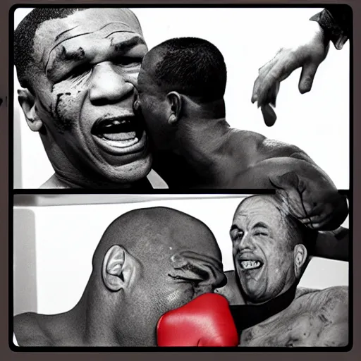 Image similar to watch out!! mike tyson will bite your ear off!!