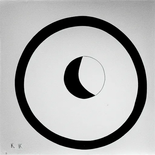 Image similar to bird with circle around it by karl gerstner, monochrome black and white, symmetrical, flat, centered, satisfying, award winning, 8 k scan