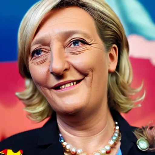 marine lepen as an aardman figure, Stable Diffusion