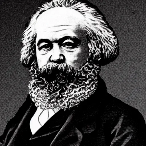 Prompt: karl marx as a rapper