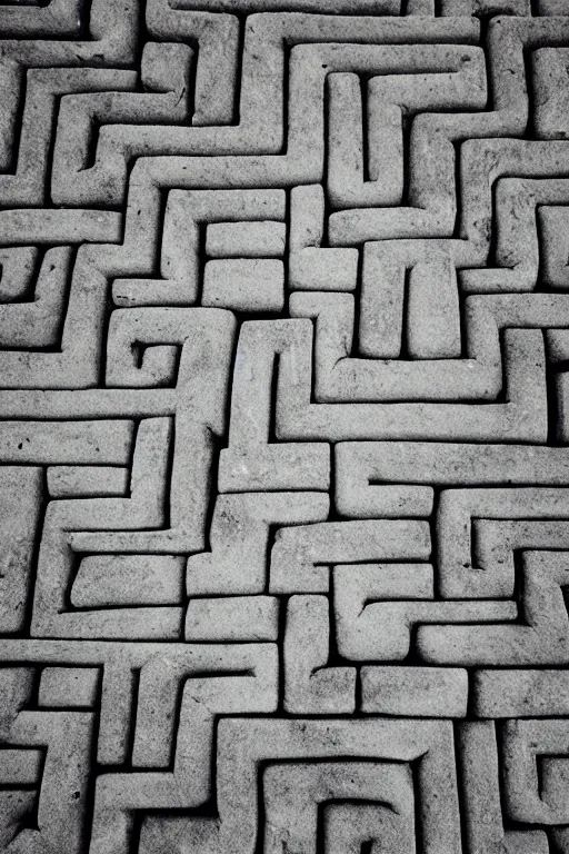 Stone Art, Black & White Maze