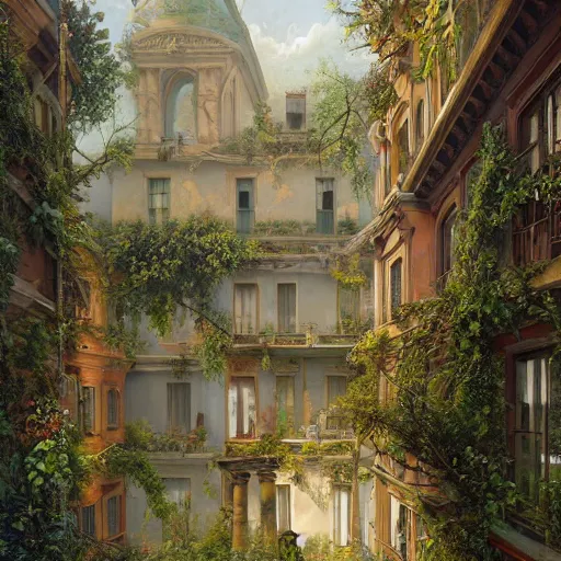 Image similar to paint surrealist 🏥🏘, ferdinand knab, high definition and detailed 4 k