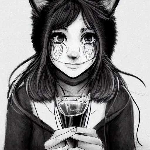 Image similar to photo portrait of drunk hobo artist drawing catgirls for booze, symmetry, awesome exposition, very detailed, highly accurate, intricate, professional lighting diffracted lightrays, 8 k, sense of awe, furries