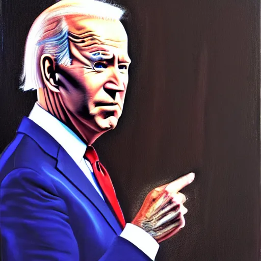 Image similar to Joe Biden confused, artwork by Ivan Seal, abstract, oil painting, 8k, high definition, highly detailed