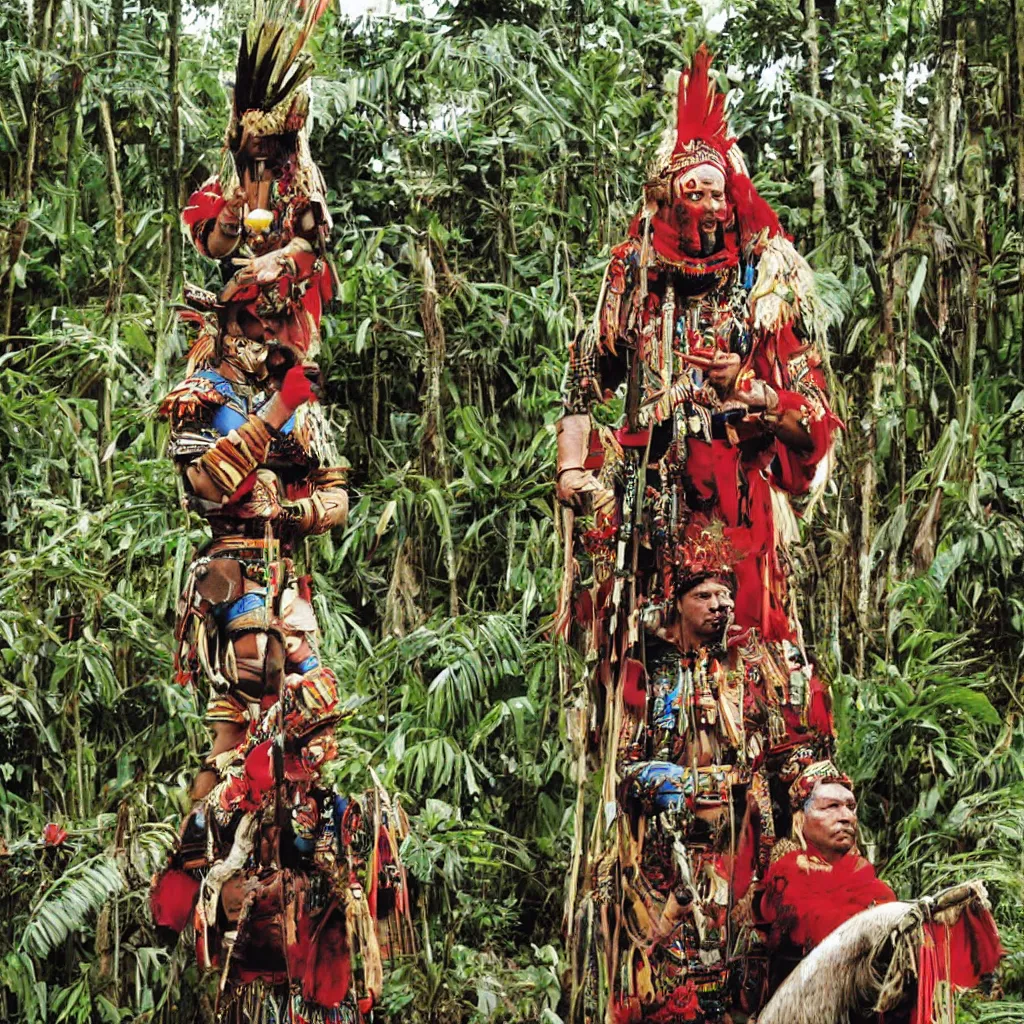 Prompt: conquistador in amazonia by martin parr