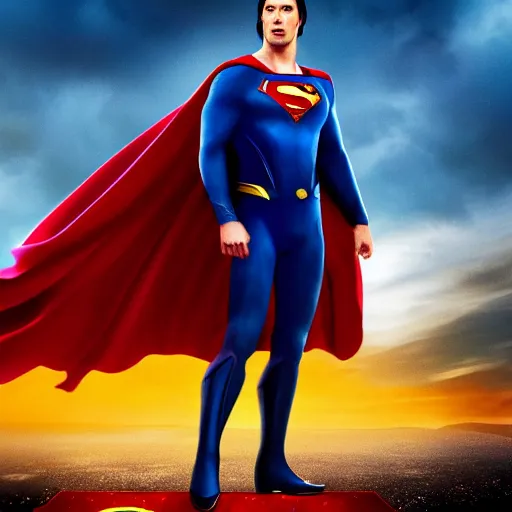 Image similar to keanu reeves as superman, highly detailed, 4 k