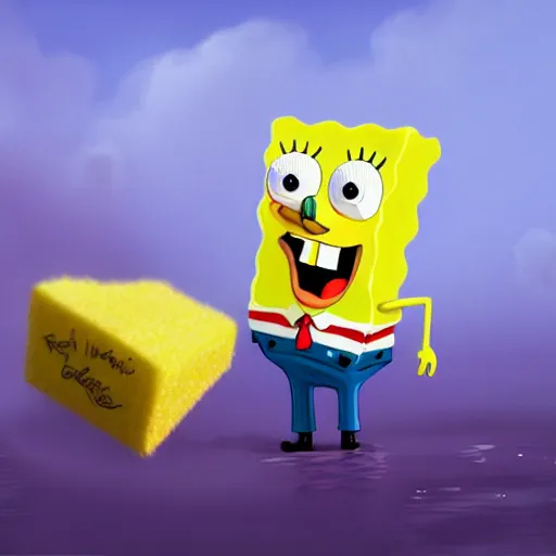 Image similar to real life SpongeBob squarepants and Patrick portrait, render, 4k, hyper realism, photo realistic