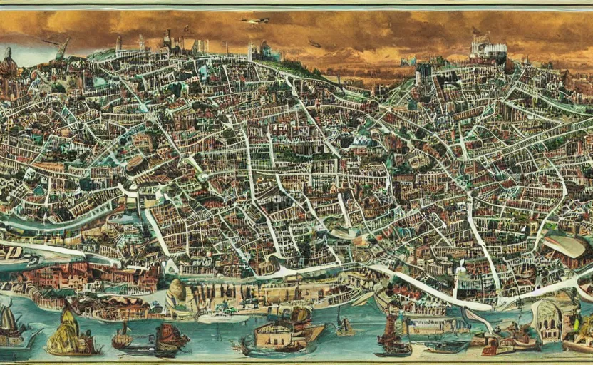 Image similar to a highly detailed city map of a place named astra