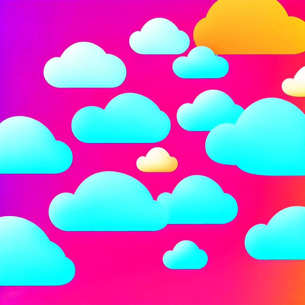 Image similar to a simple micro-service deployed to a public cloud, security, attack vector, trending on Artstation, painting by Jules Julien, Leslie David and Lisa Frank, muted colors with minimalism