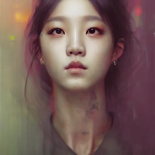 Prompt: jisoo of blackpink, hyperrealistic portrait, bladerunner street, art of elysium by jeremy mann and alphonse mucha, fantasy art, photo realistic, dynamic lighting, artstation, poster, volumetric lighting, very detailed face, 8 k, award winning