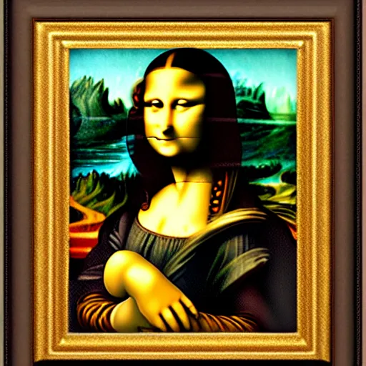 Image similar to anthro cat painting mona lisa da vinci