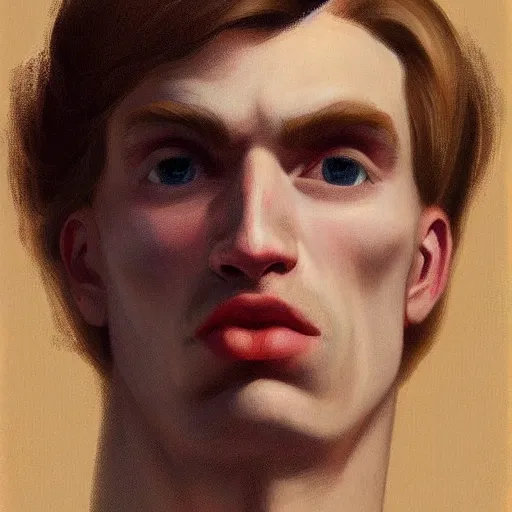 a close up realistic portrait of a blonde man with a, Stable Diffusion