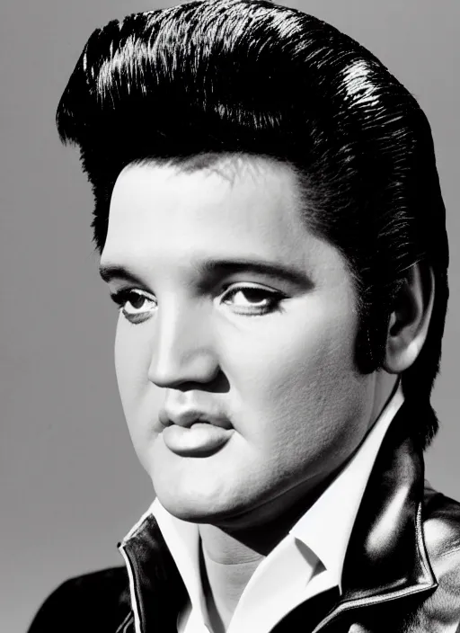 Image similar to photo closeup portrait of superstar elvis presley by pascal rostain