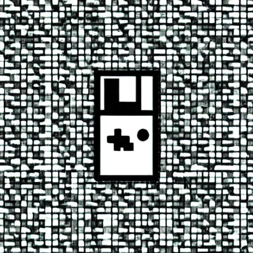 Image similar to gameboy camera dmg gbc photo of a peaceful day at the park. low res 8 - bit chunky monochrome green and black pixel art photography.