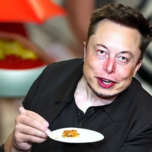 Prompt: Elon Musk wearing a mexican sombrero while eating a taco