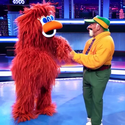 Prompt: Gritty versus Philly Phanatic on Family Feud