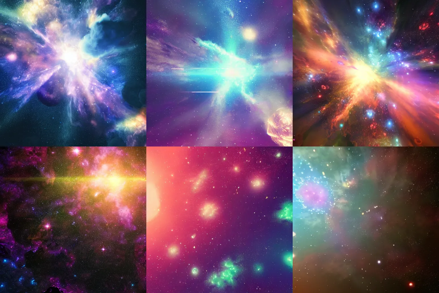 Prompt: nebula in space stars around, volumetric lighting, high quality, pleasing, cosy, octane render