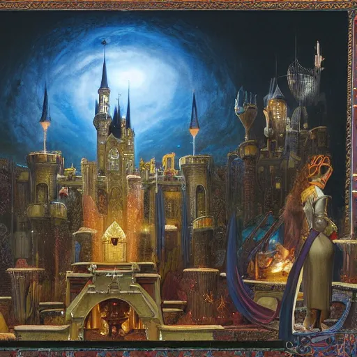 Prompt: the fantasy castle, by James C. Christensen