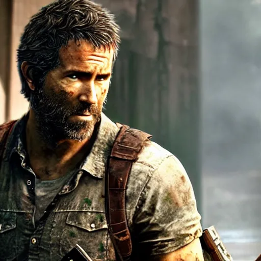 Prompt: ryan reynolds as a character in the last of us