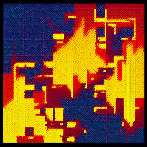 Prompt: fire burst, pixel 8 x 8 style.