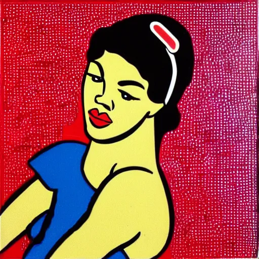 Image similar to “Drowning African Girl” by Roy Lichtenstein