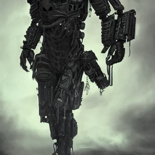 Image similar to a liminal dark fantasy grimdark cyborg-cowboy trending on artstation deviantart Pinterest detailed High Resolution HD 8k