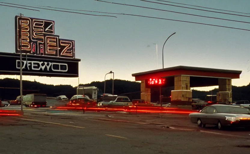 Image similar to breezewood, in 1 9 9 5, y 2 k cybercore, low - light photography, still from a ridley scott movie