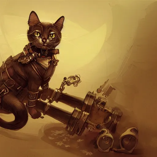 Image similar to cat concept art, steampunk, sharp focus, illustration, concept art by tooth wu