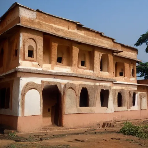Prompt: pre - colonial traditional architectures of nigeria
