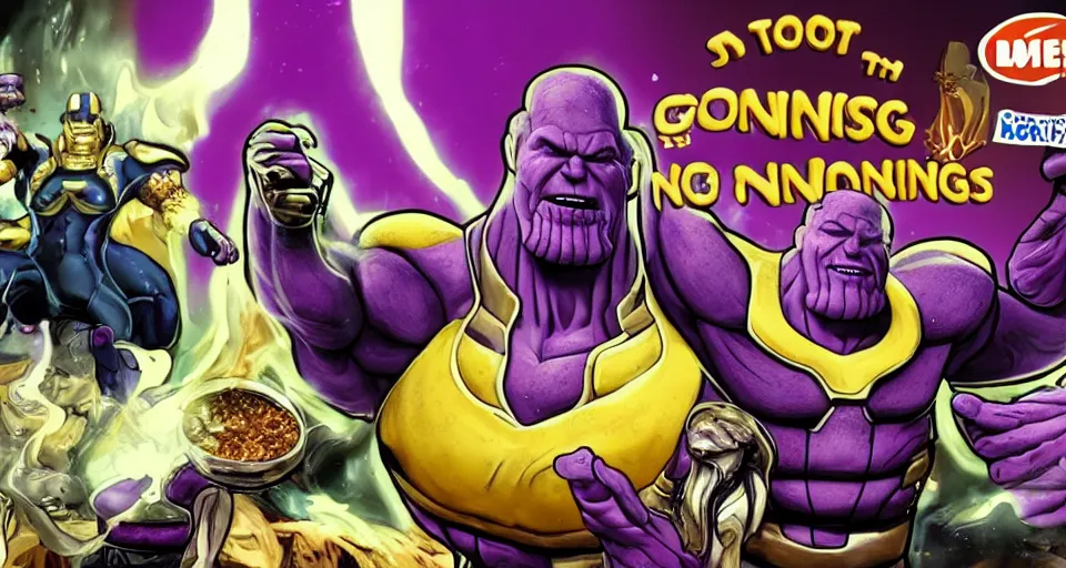 Image similar to thanos morning cooking show