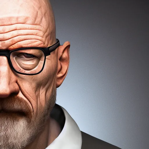 Image similar to gordon freeman as walterwhite, 4k, high detail, high-resolution photograph, professional photography, ultra-detail