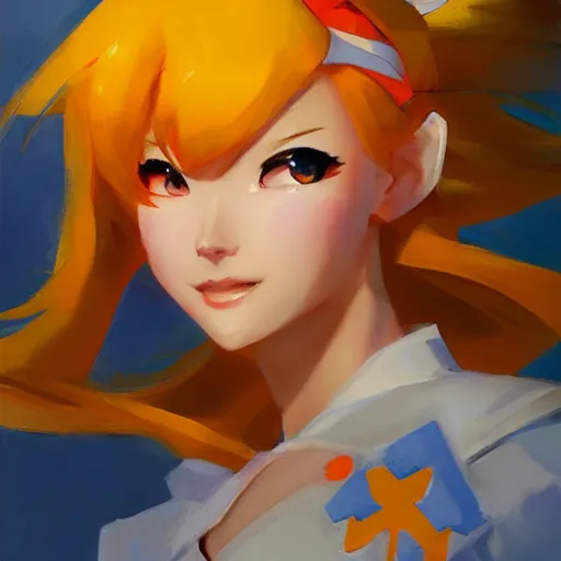 Image similar to greg manchess portrait painting of sailor venus as overwatch character, medium shot, asymmetrical, profile picture, organic painting, sunny day, matte painting, bold shapes, hard edges, street art, trending on artstation, by huang guangjian and gil elvgren and sachin teng