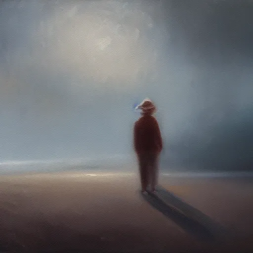 Image similar to what depression looks like, oil painting, pale colors, high detail, 8 k, wide angle, trending on artstation,