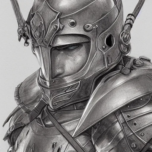 Image similar to heroic portrait of a beaver, holy crusader medieval knight, final fantasy tactics character design, character art, pencil sketch, highly detailed, Akihiko Yoshida